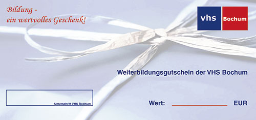 Bild vom Geschenkgutschein der vhs Bochum